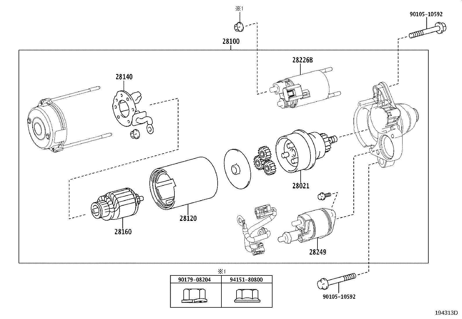 28100-37100 STARTER ASSY product image