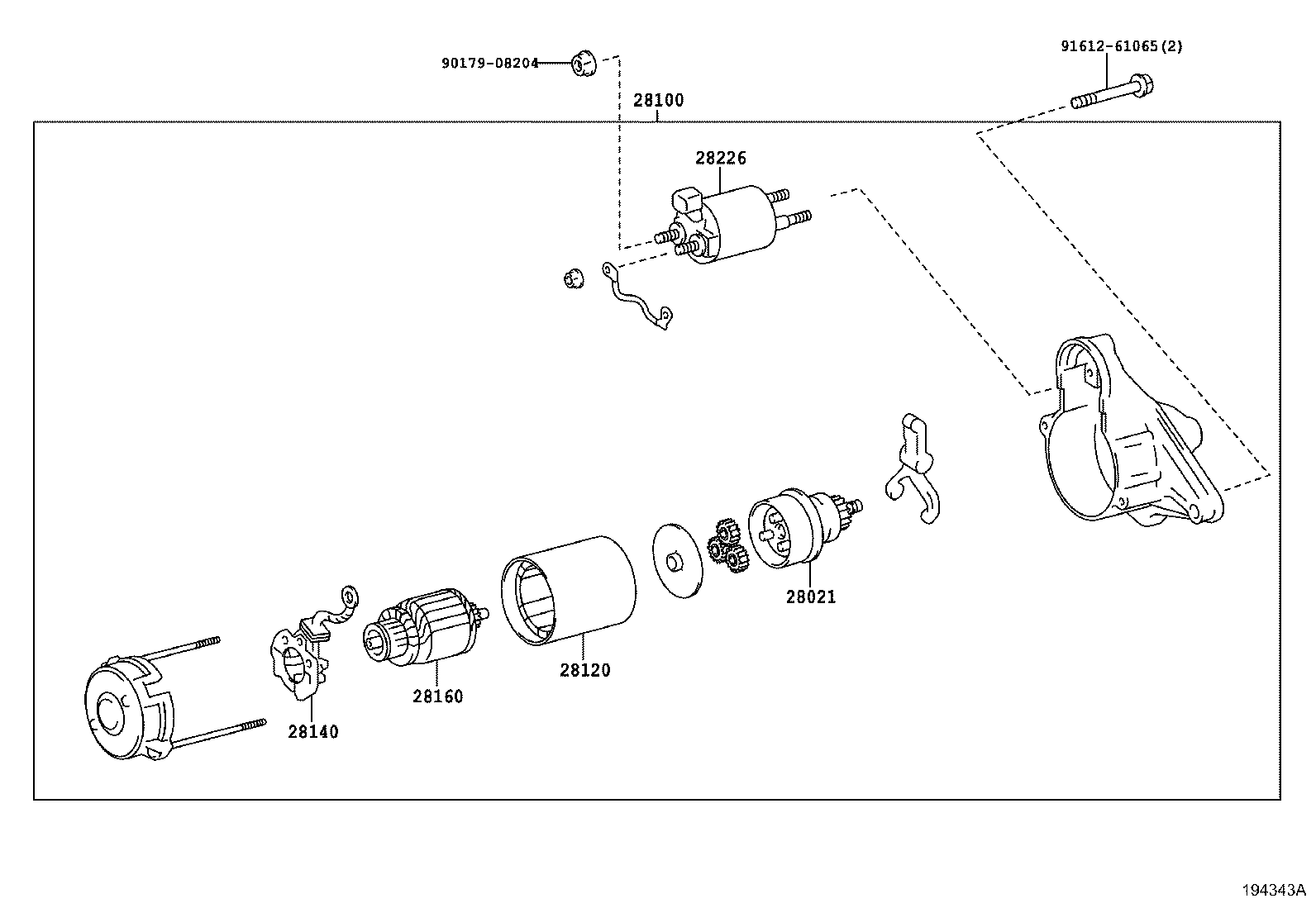 28100-21110 STARTER ASSY product image