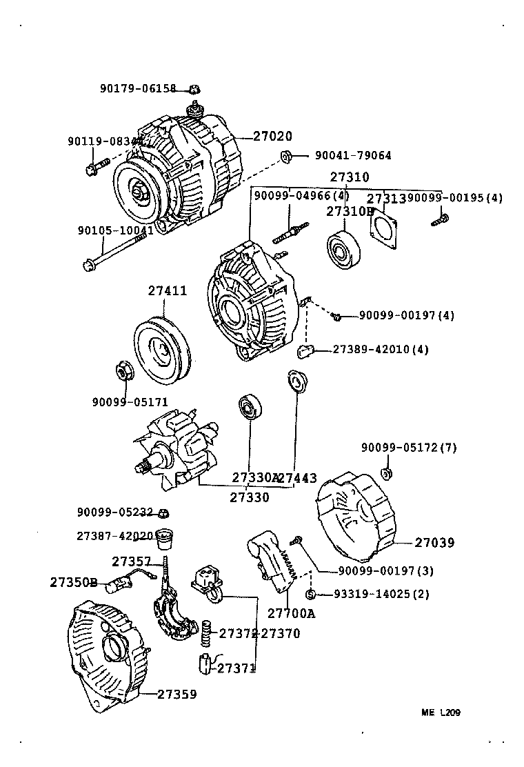 27330-56390 ROTOR ASSY, ALTERNATOR product image
