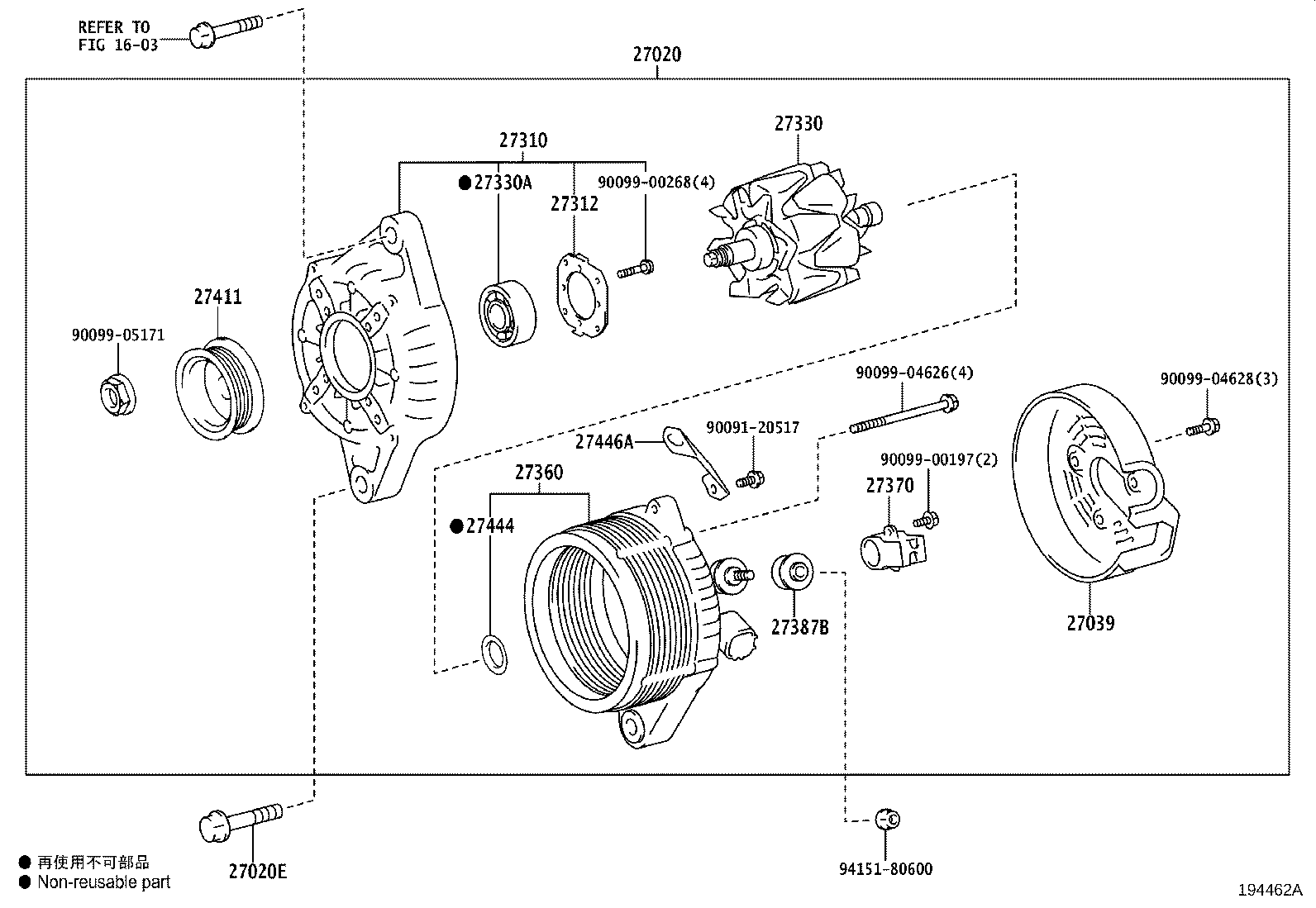 27060-47211 ALTERNATOR ASSY product image
