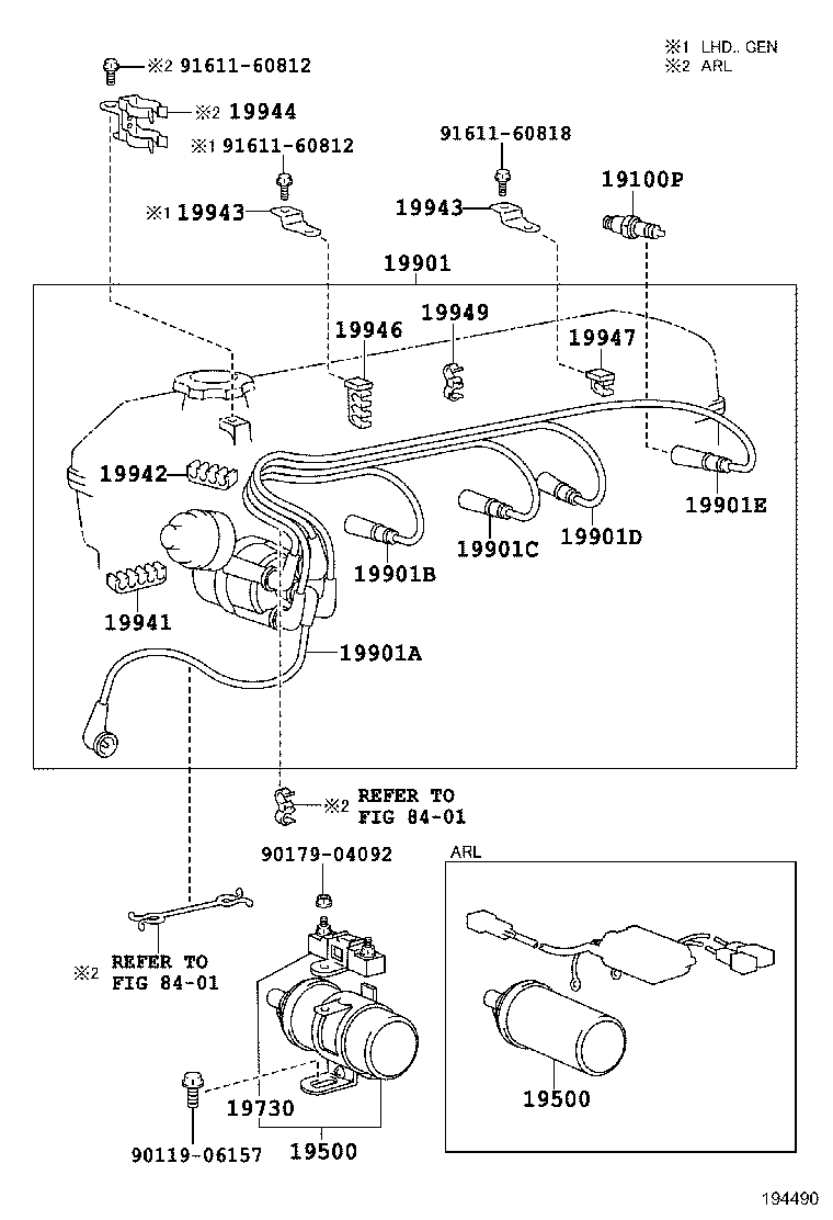 19968-66010 BRACKET, IGNITION COIL product image