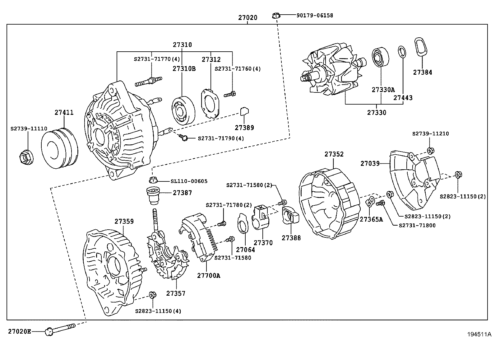 S2936-71090 SEAL, ALTERNATOR PLATE product image