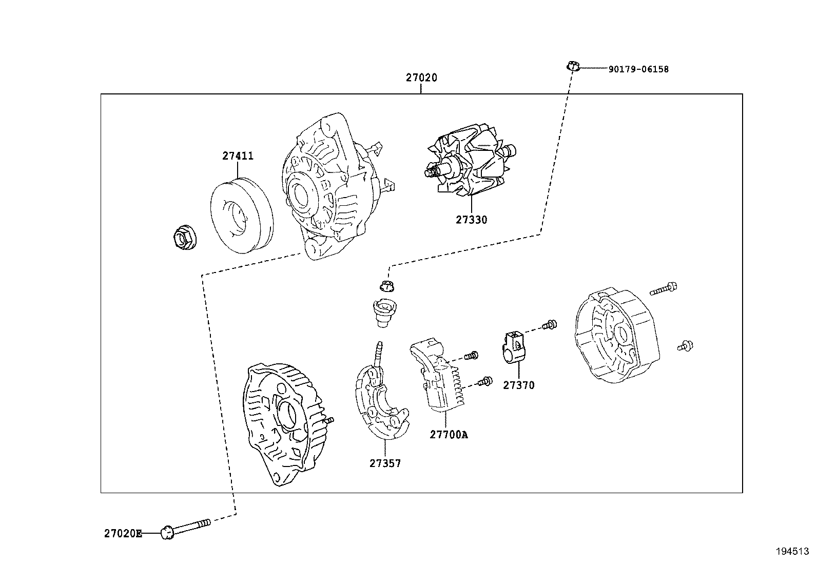 27060-58320 ALTERNATOR ASSY product image