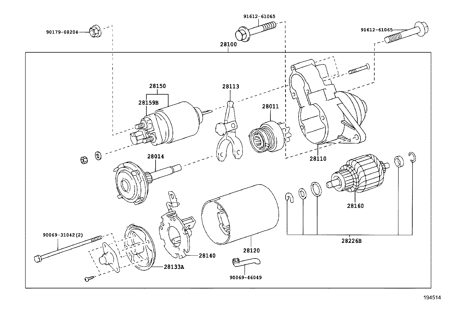 28150-0T310 SWITCH ASSY, MAGNET STARTER product image