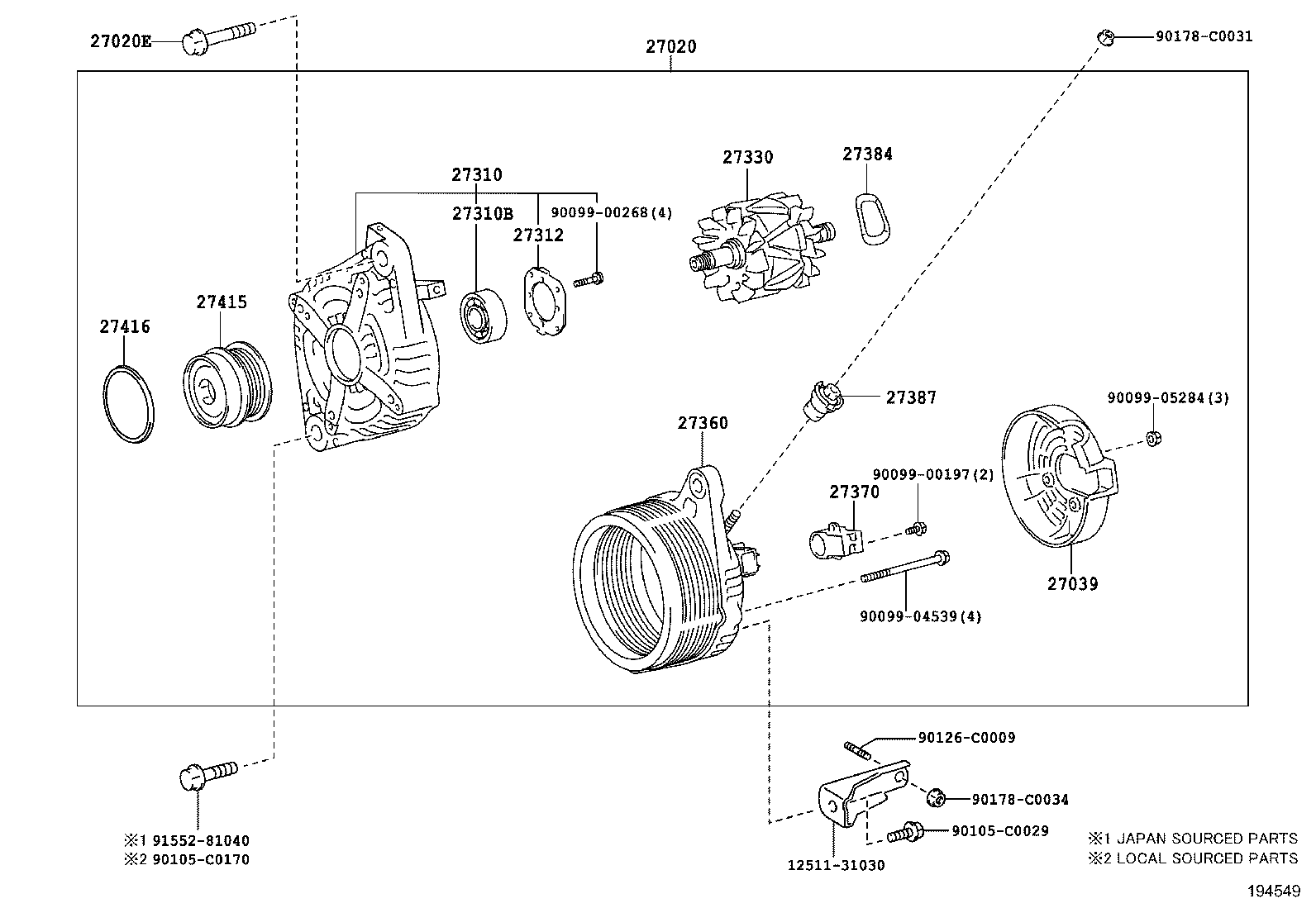 27360-0P320 COIL ASSY, ALTERNATOR product image