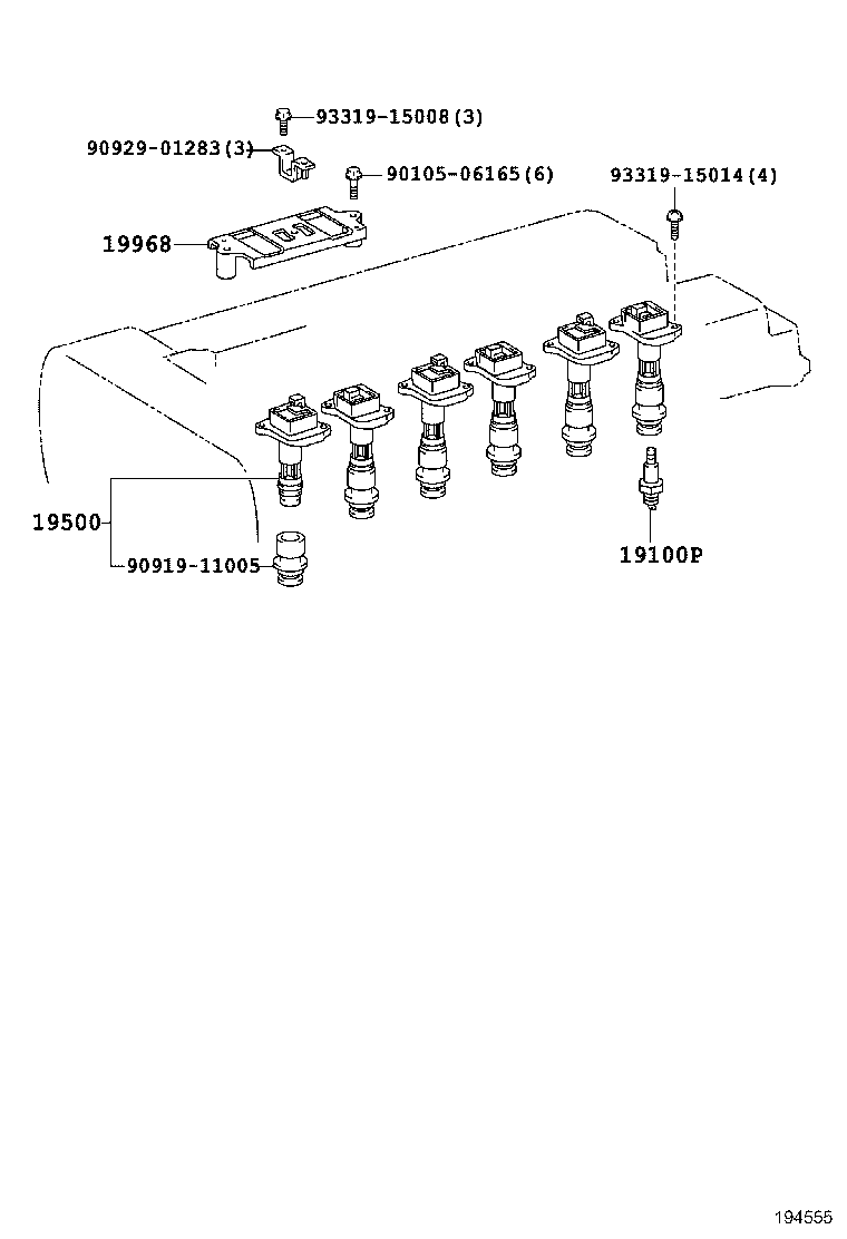 19968-46010 BRACKET, IGNITION COIL product image
