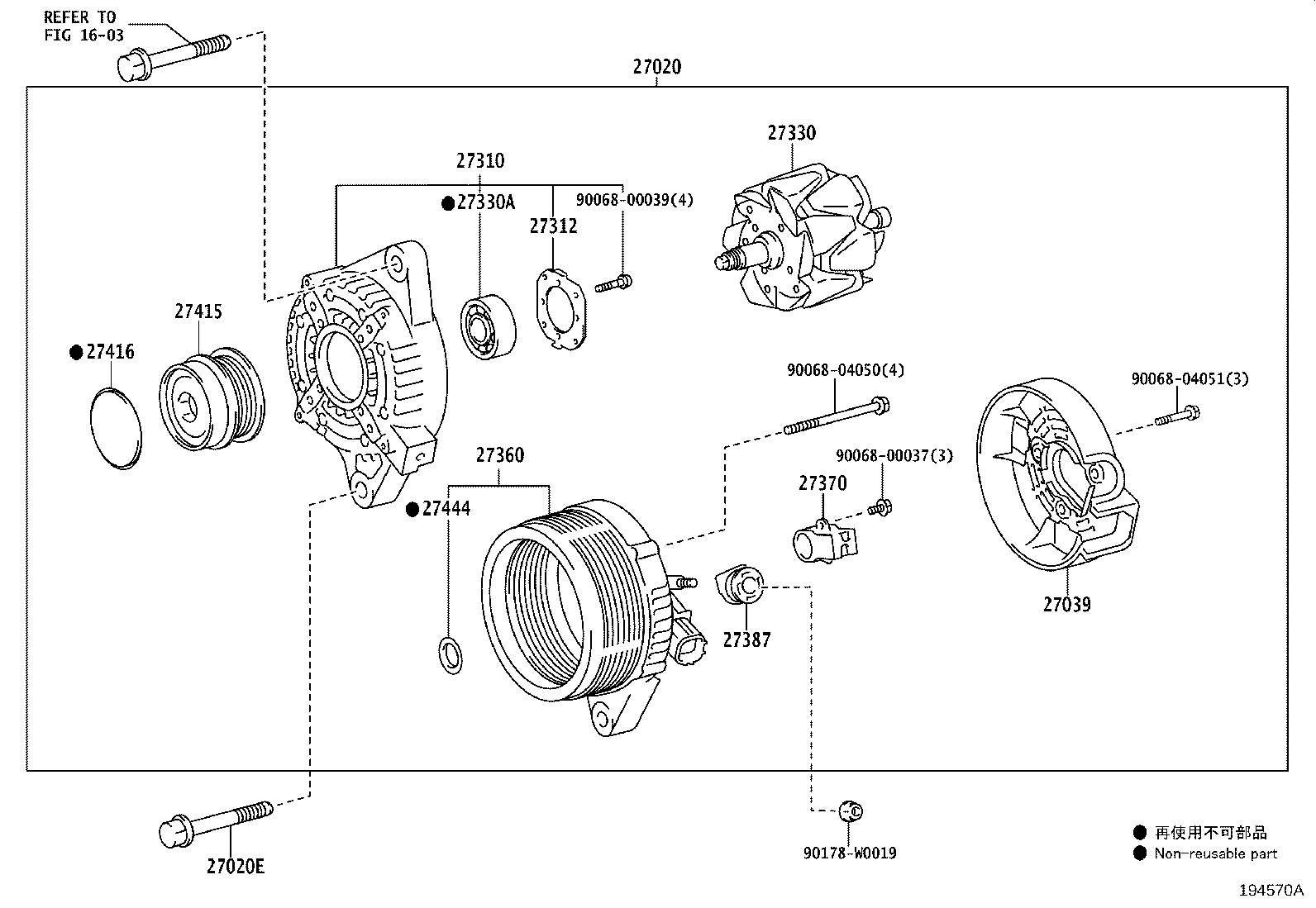 27060-0R040 ALTERNATOR ASSY product image