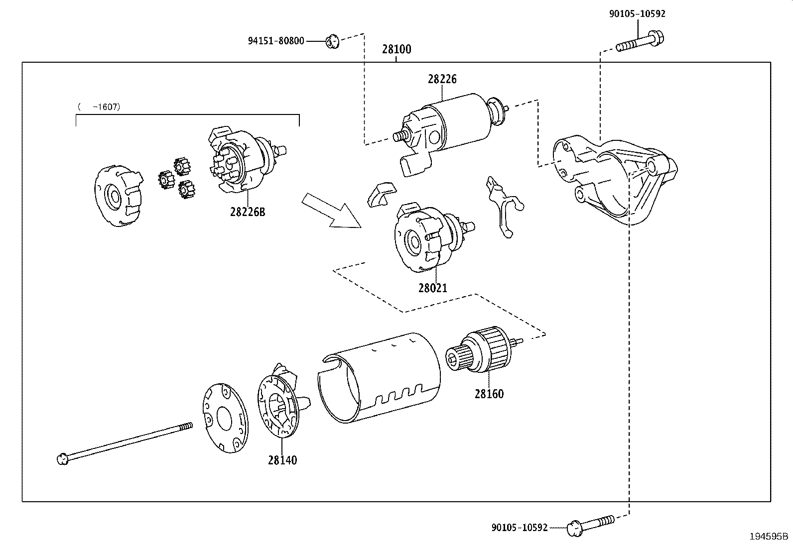 28100-21081 STARTER ASSY product image