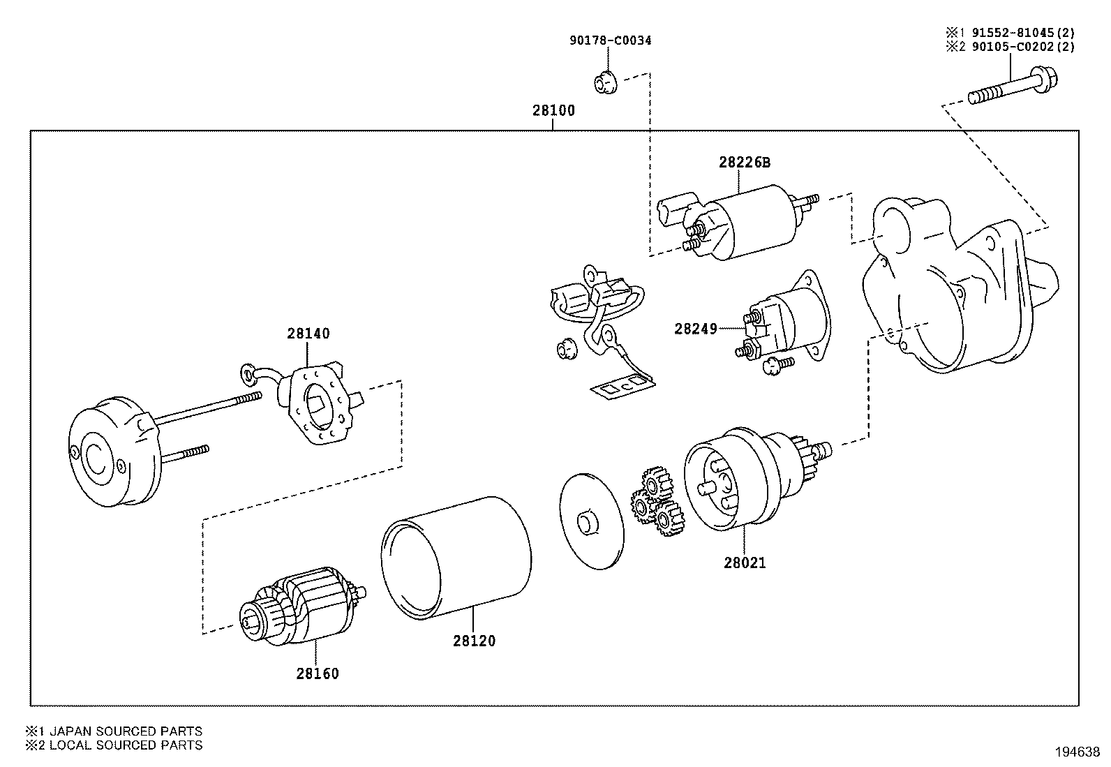 28021-0V040 CLUTCH SUB-ASSY, STARTER CENTER BEARING product image