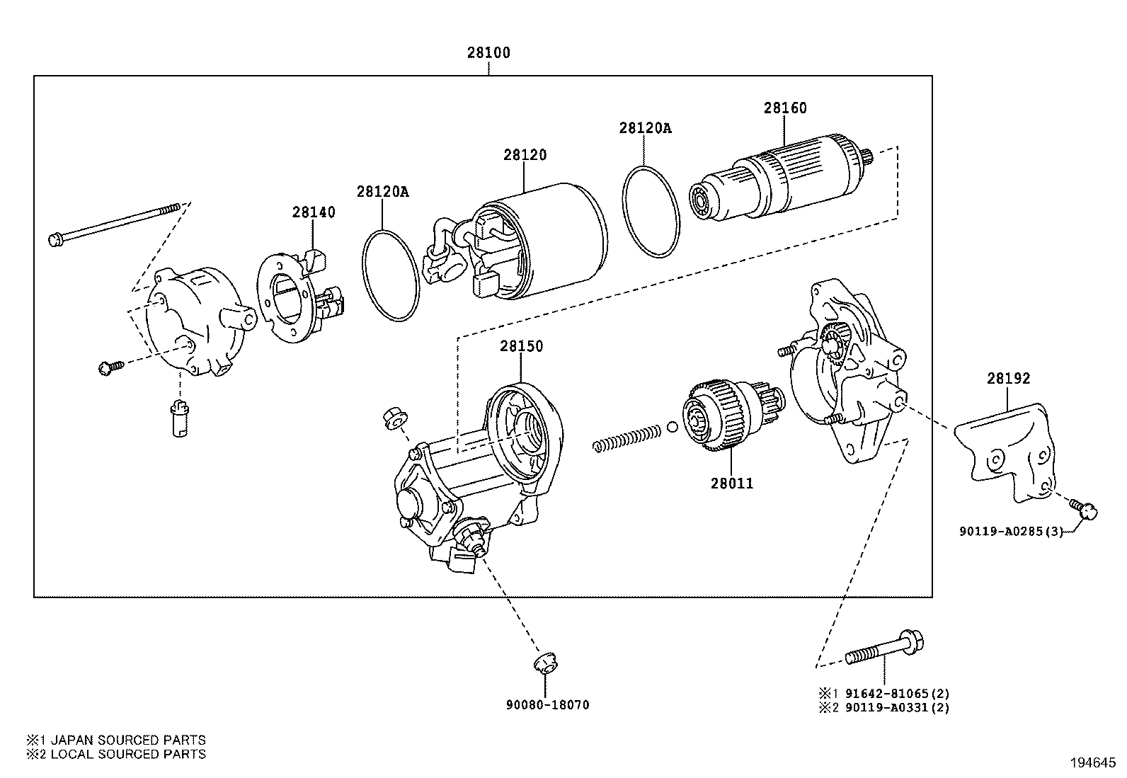 28192-0P010 COVER, STARTER product image