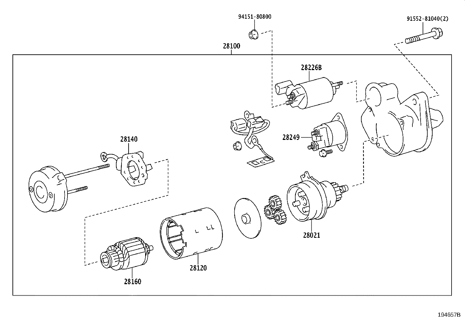28100-36150 STARTER ASSY product image