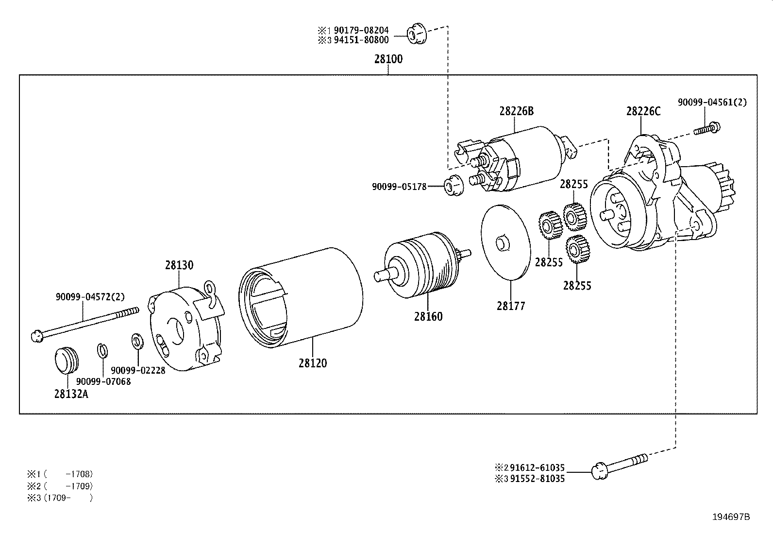 Toyota 28226-31270 STARTER KIT, REPAIR SERVICE
