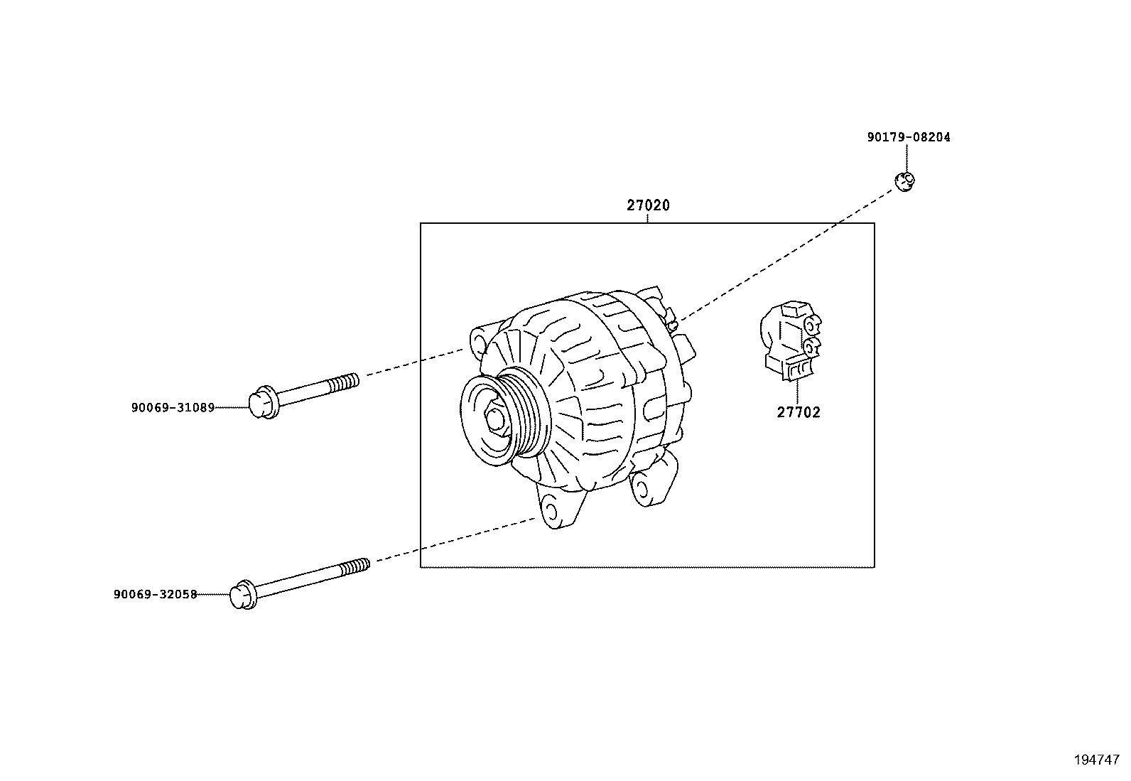 27060-26041 ALTERNATOR ASSY product image