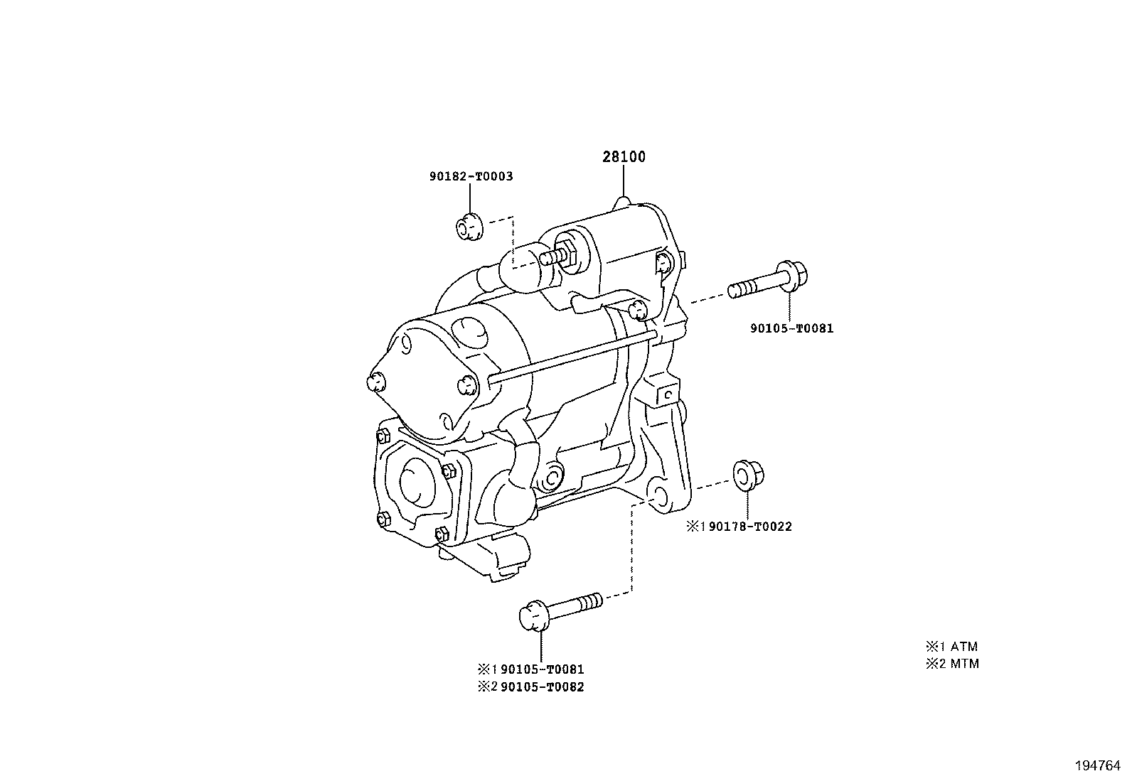 28100-30110 STARTER ASSY product image