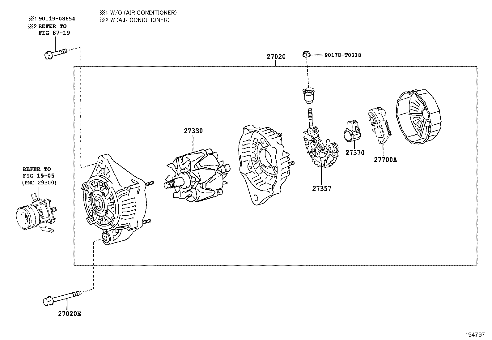 27039-0C130 COVER, ALTERNATOR REAR END product image