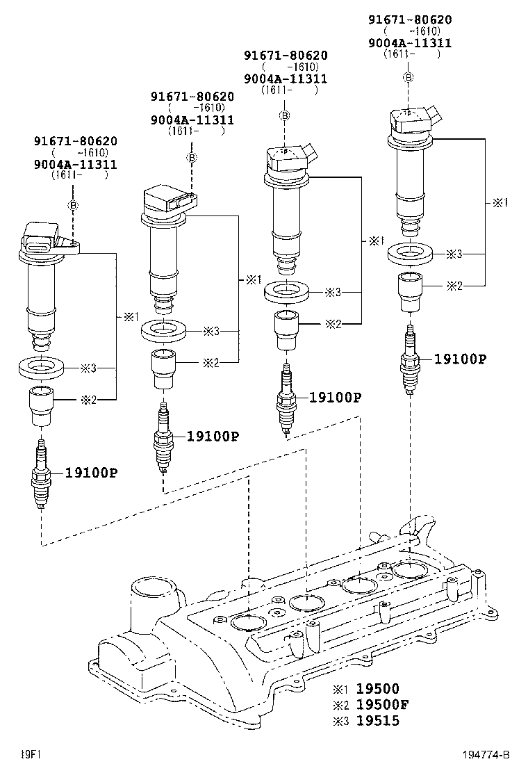 19070-BZ031 COIL ASSY, IGNITION product image