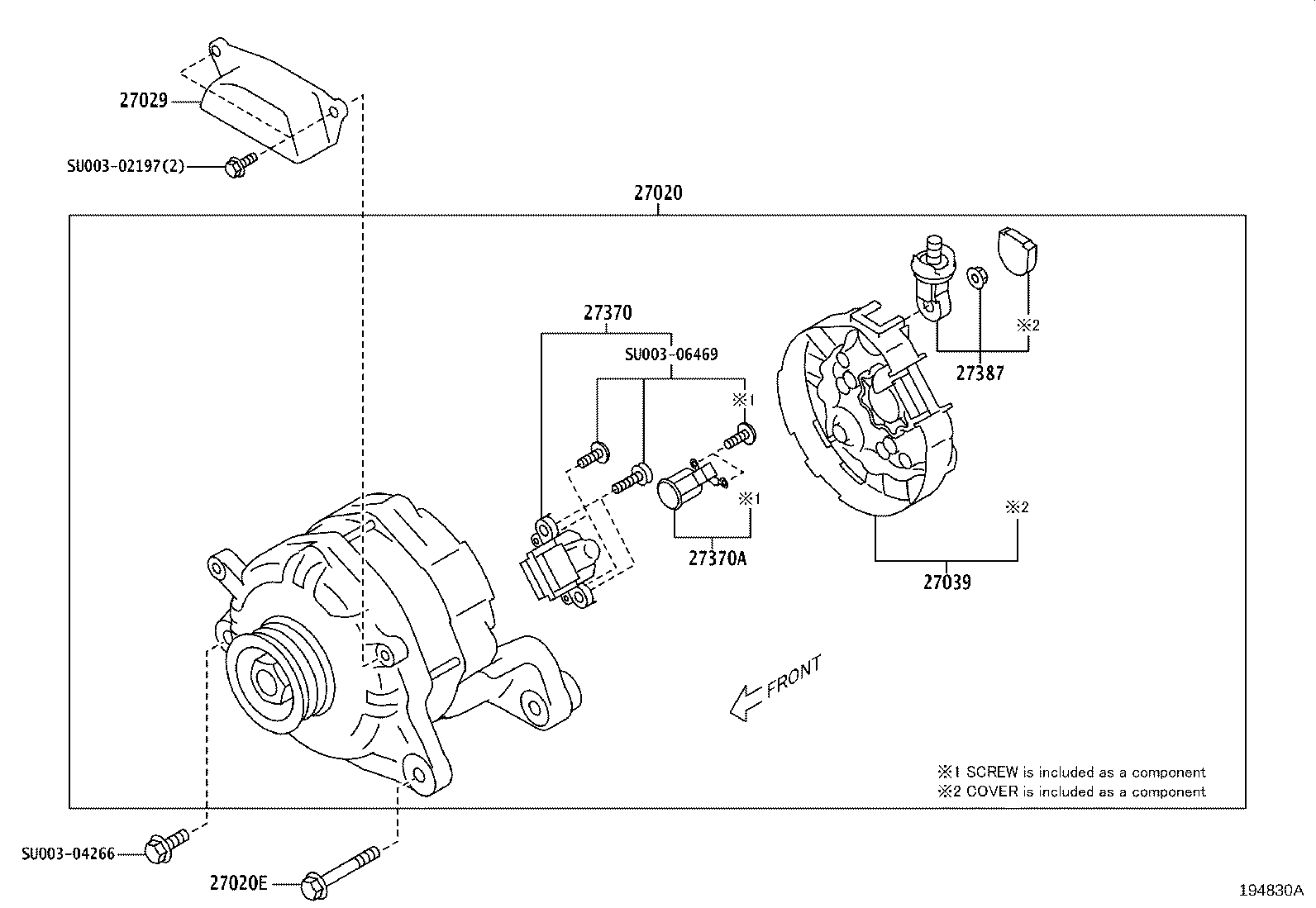 Toyota SU003-07827 ROTOR ASSY, ALTERNATOR