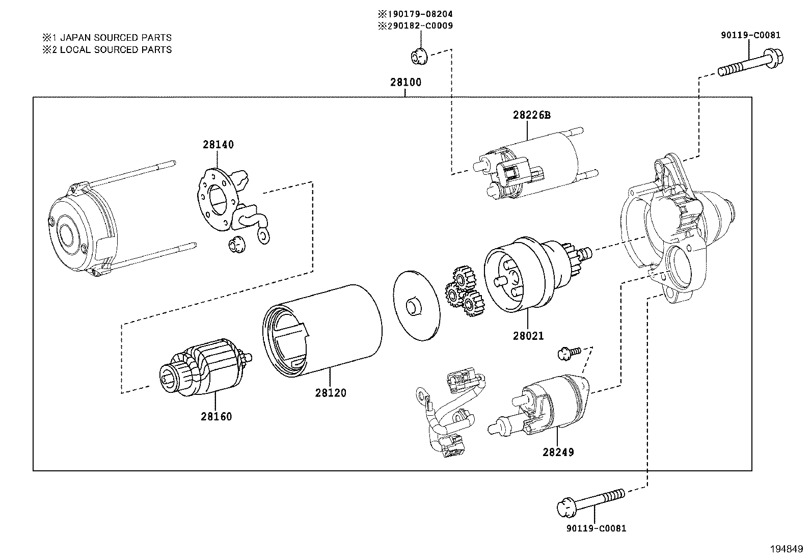 28100-0T170 STARTER ASSY product image