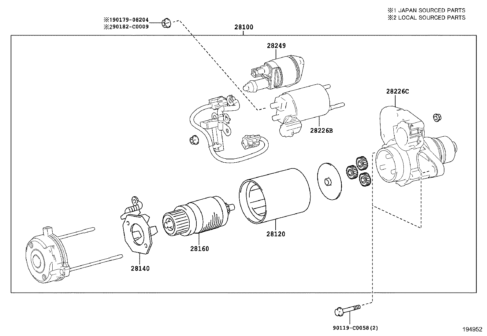 28100-0T170 STARTER ASSY product image