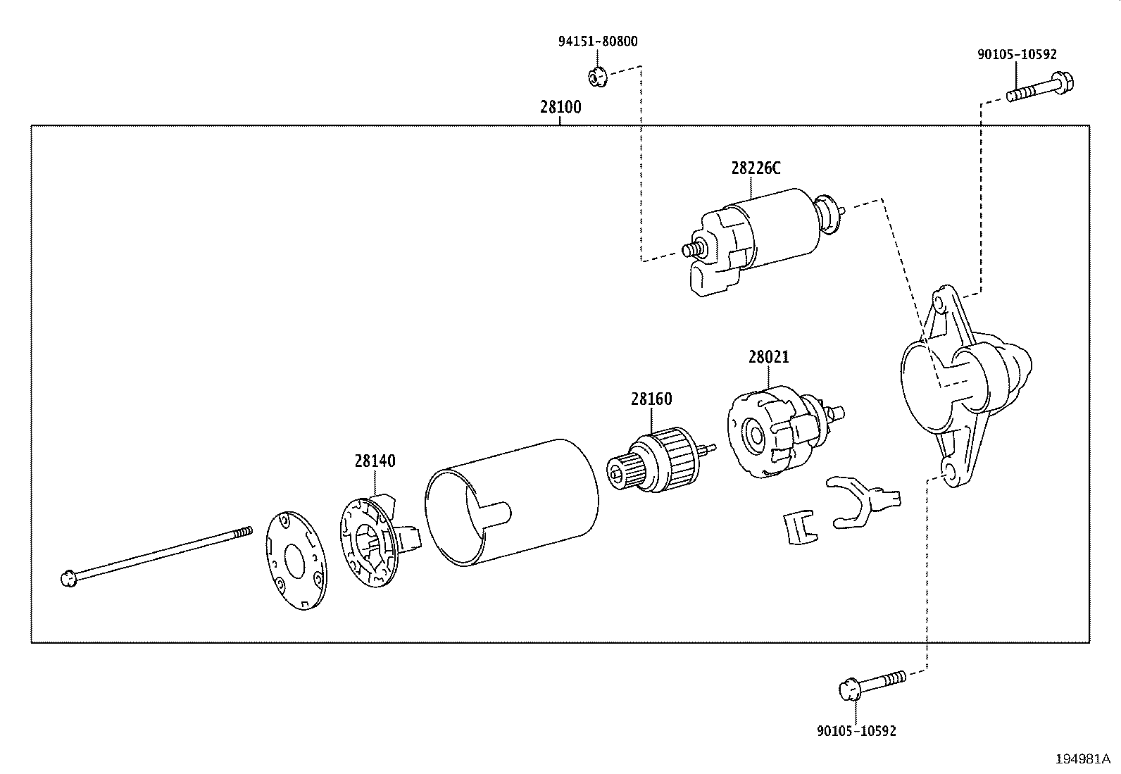 28150-F0040 SWITCH ASSY, MAGNET STARTER product image