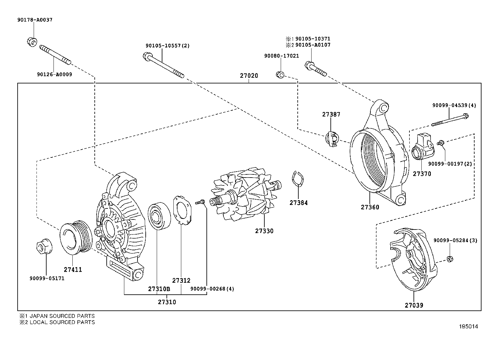 27360-0F070 COIL ASSY, ALTERNATOR product image