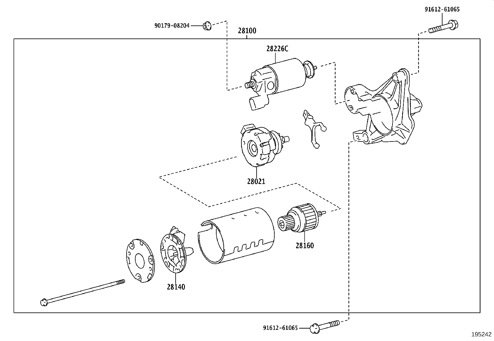 28021-0T070 CLUTCH SUB-ASSY, STARTER CENTER BEARING product image