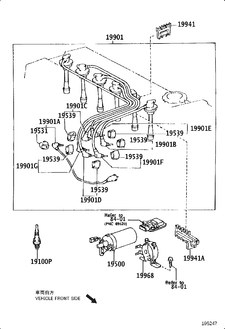 19968-70050 BRACKET, IGNITION COIL product image