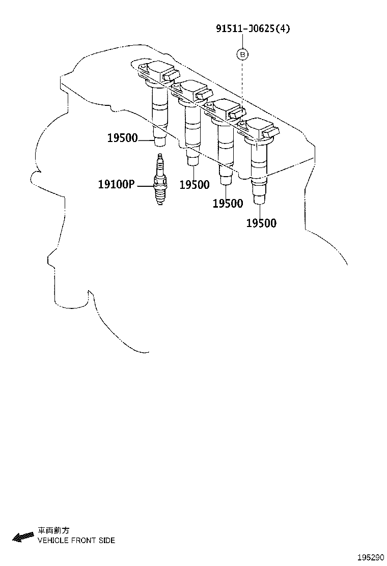 90919-02234 COIL ASSY, IGNITION product image