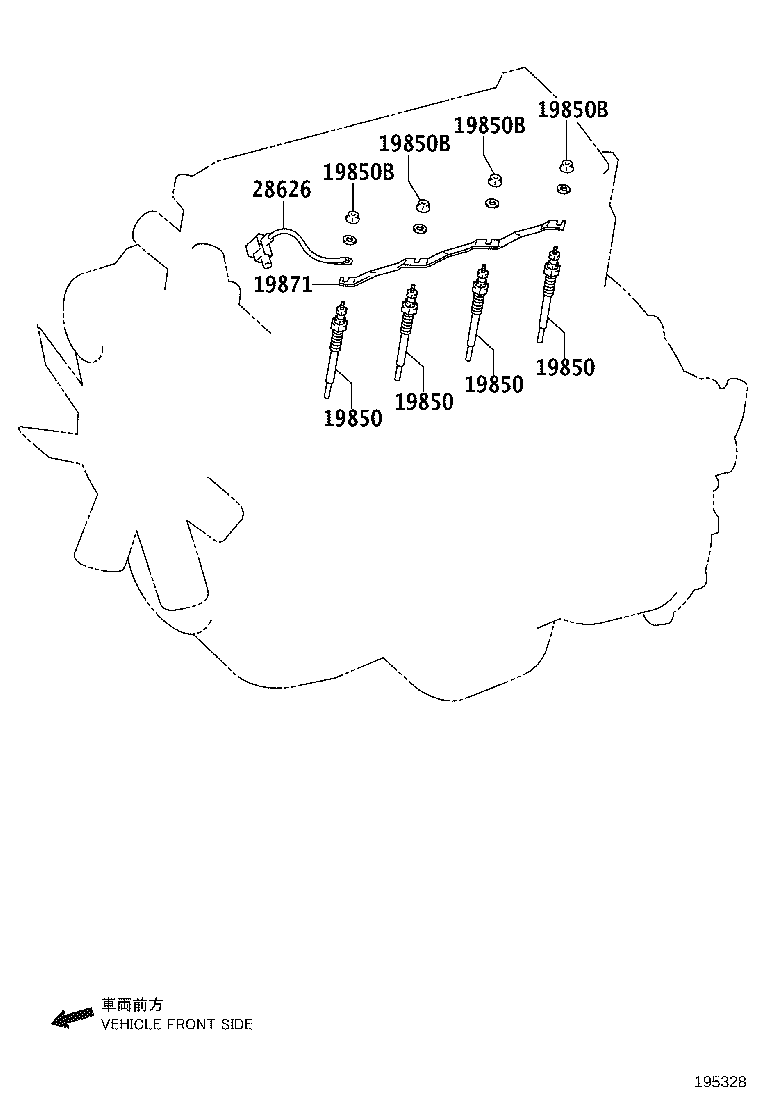 19850-E0100 PLUG ASSY, GLOW product image