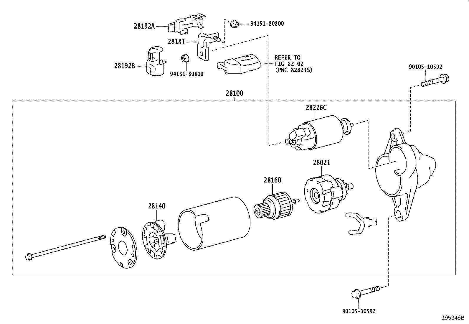 Toyota 28100-24160 STARTER ASSY