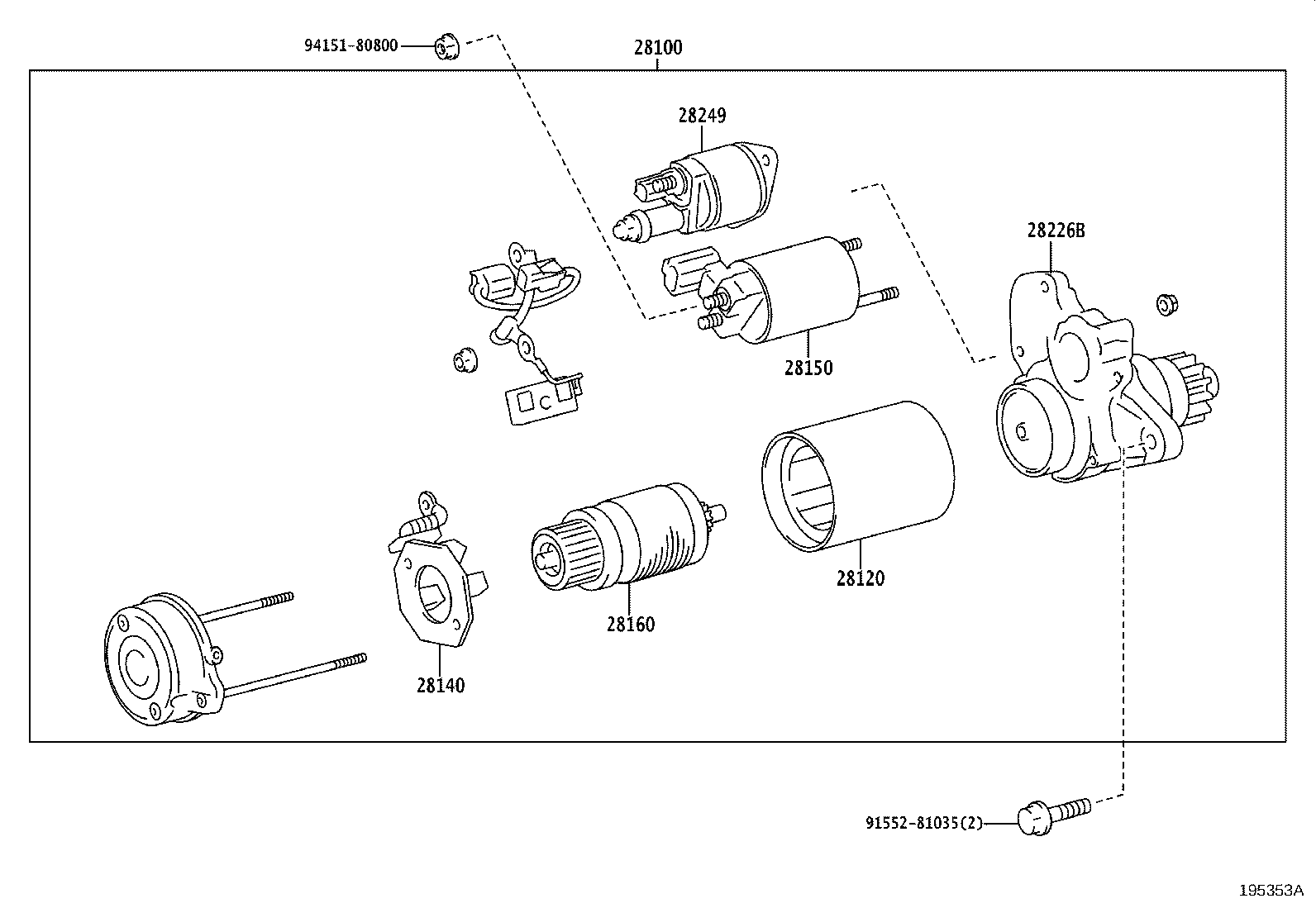 28226-36140 SWITCH ASSY, MAGNET STARTER product image