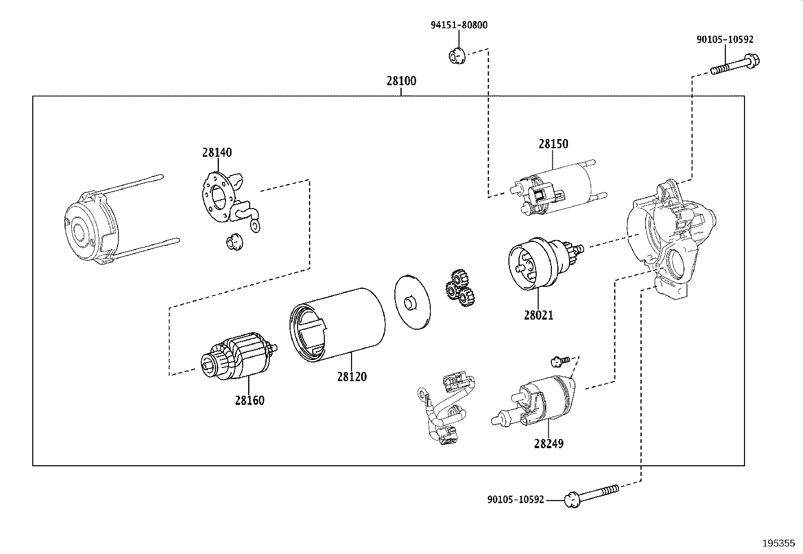 28226-36140 SWITCH ASSY, MAGNET STARTER product image
