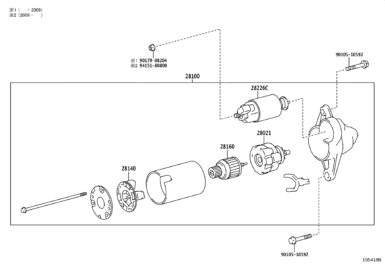 Toyota 28100-25100 STARTER ASSY