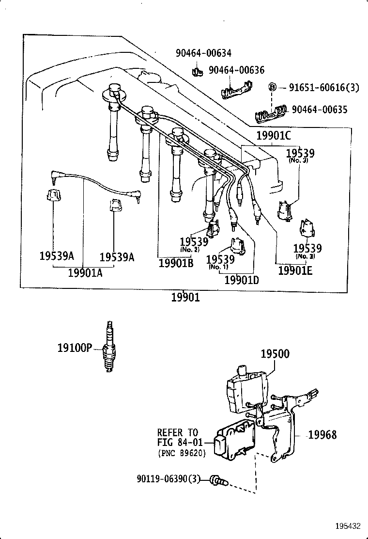 19968-16050 BRACKET, IGNITION COIL product image