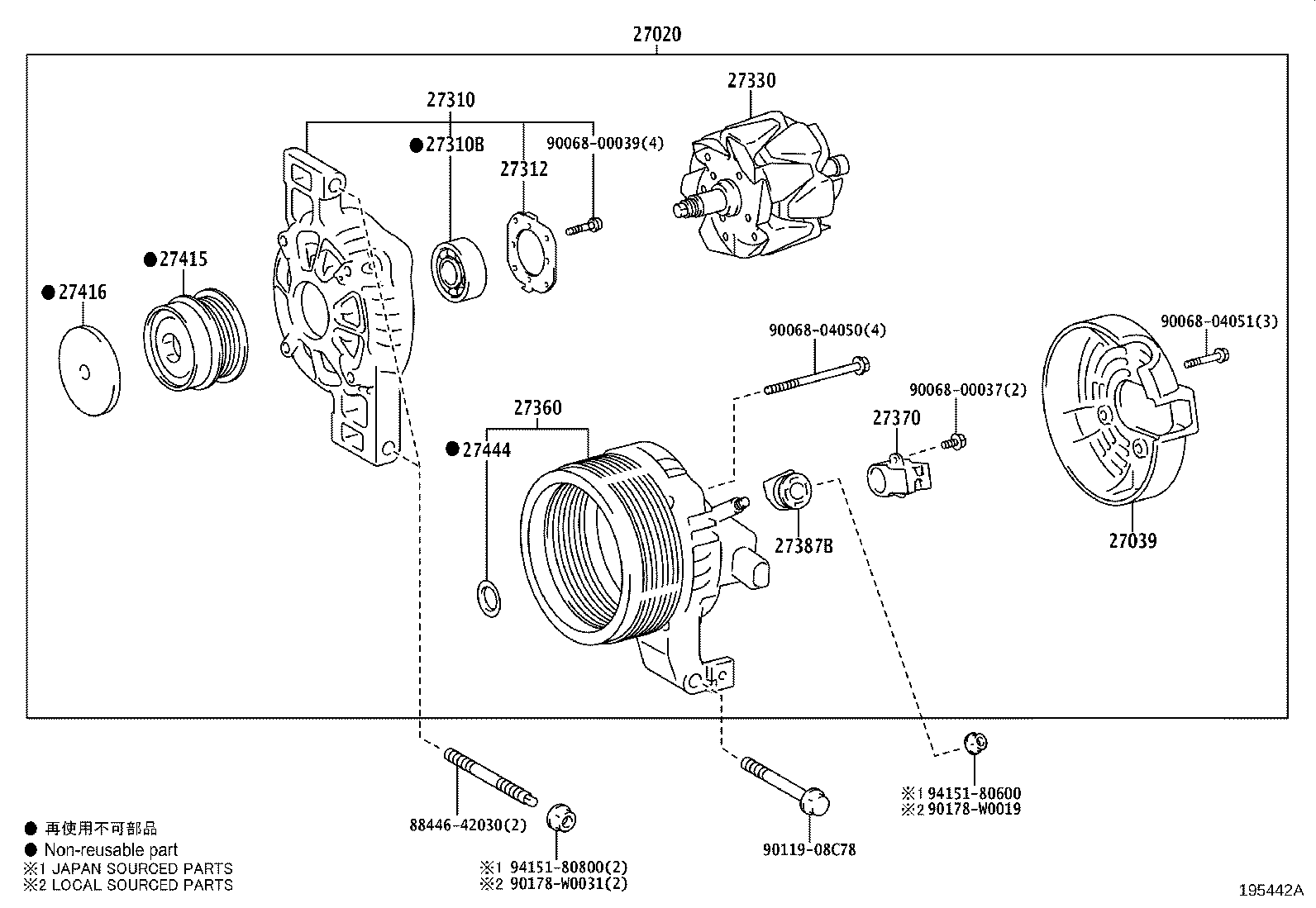 27060-0Y230 ALTERNATOR ASSY product image