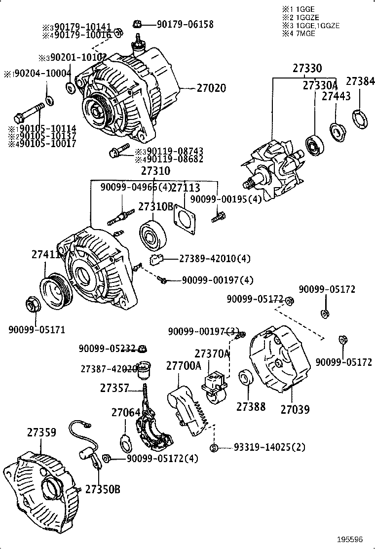 27060-70320 ALTERNATOR ASSY product image