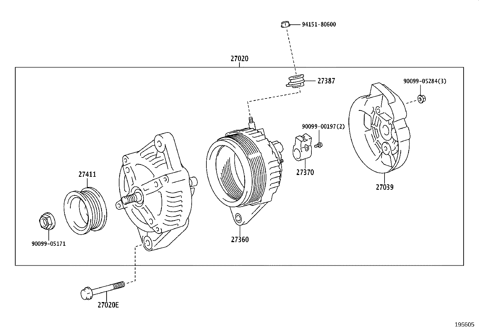 S2705-01112 ALTERNATOR ASSY product image