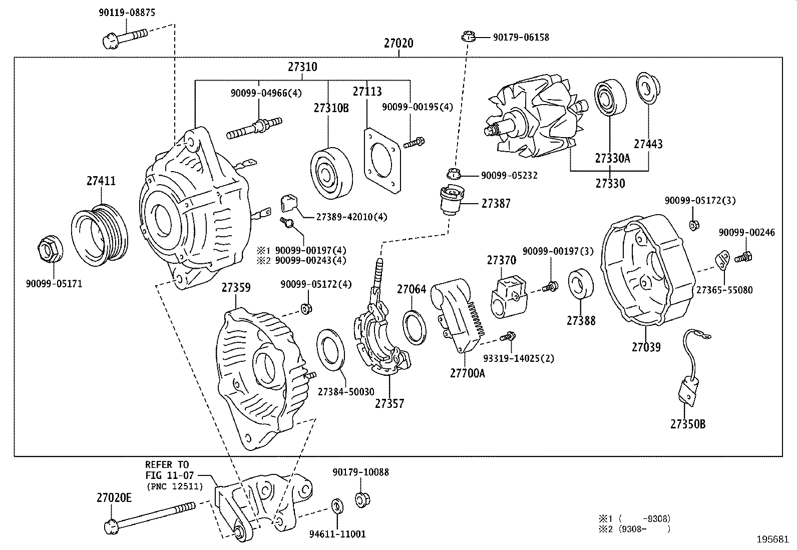 27060-75010 ALTERNATOR ASSY product image