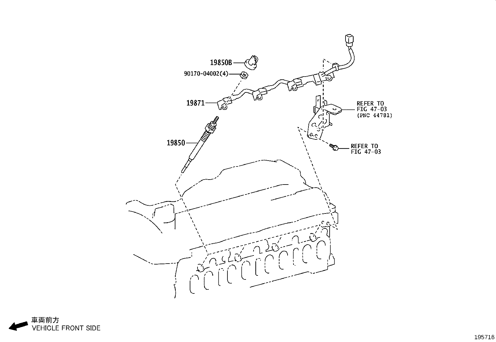 19850-11040 PLUG ASSY, GLOW product image