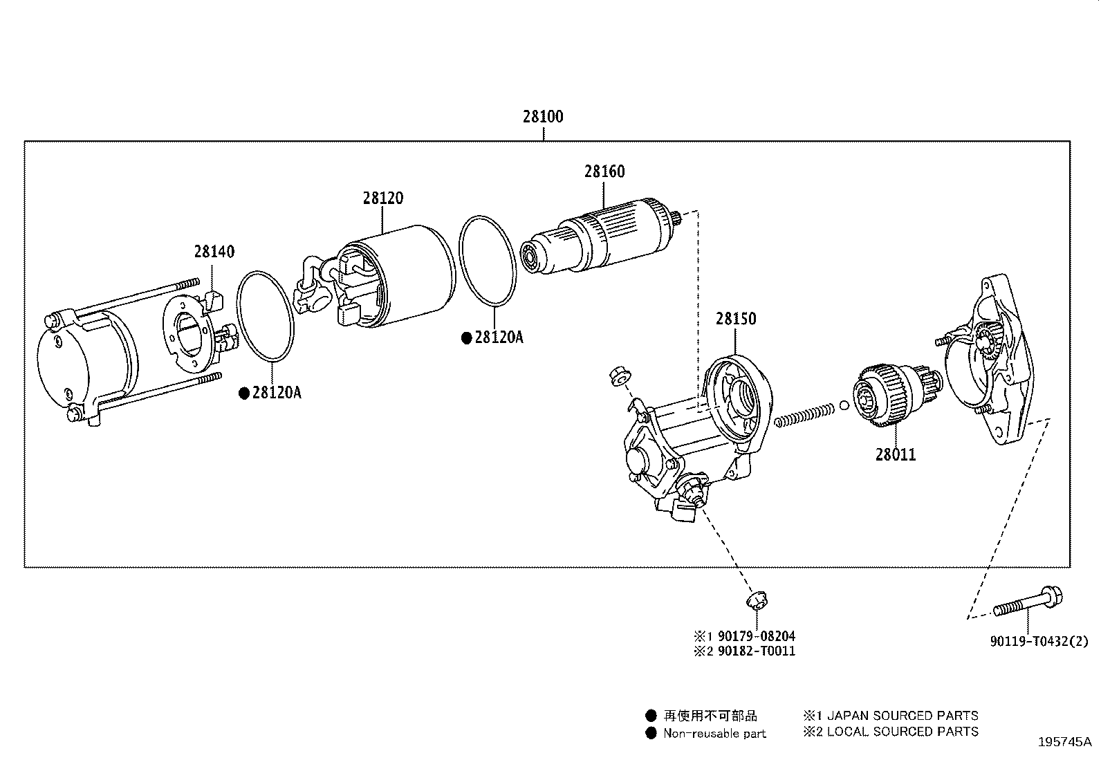 Toyota 28100-0L261 STARTER ASSY