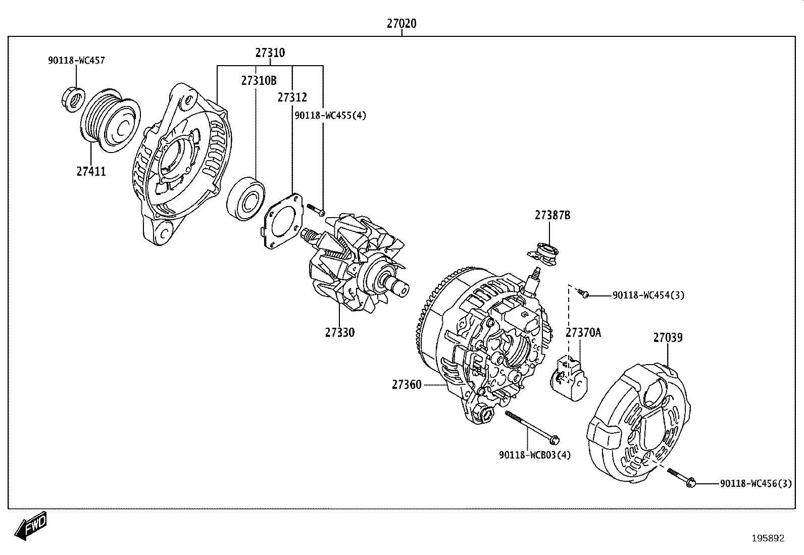 27360-WC002 COIL ASSY, ALTERNATOR product image
