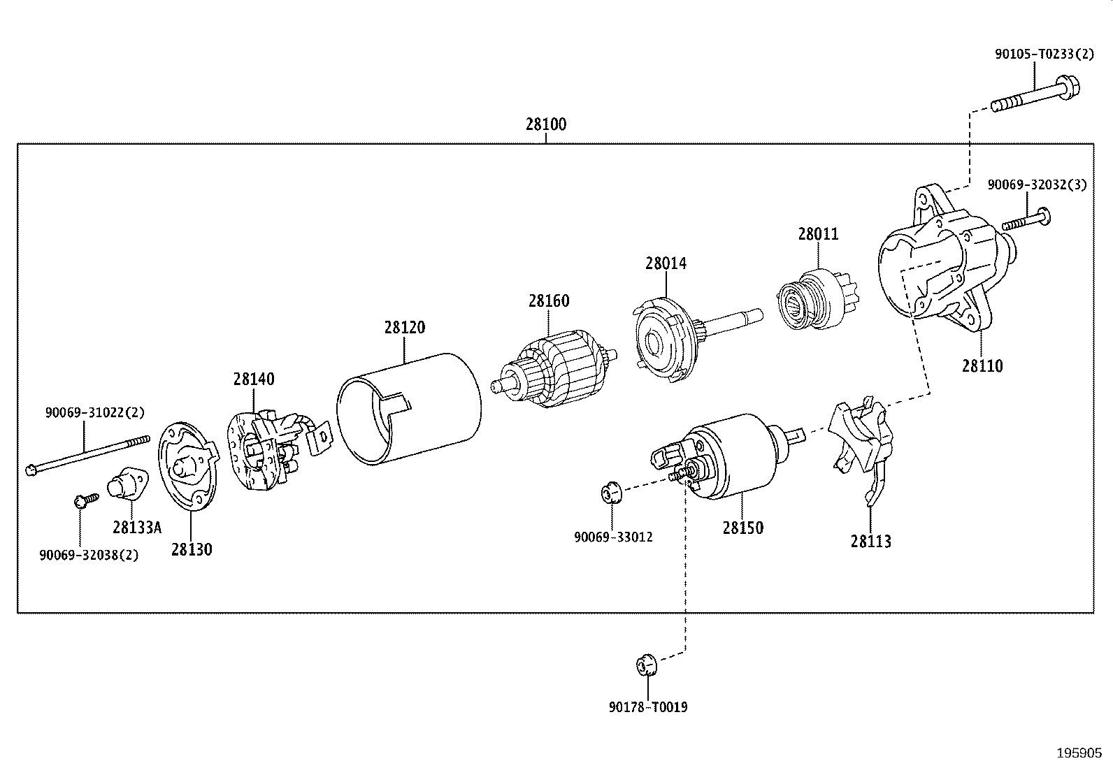 28133-0C041 FRAME, COMMUTATOR END product image