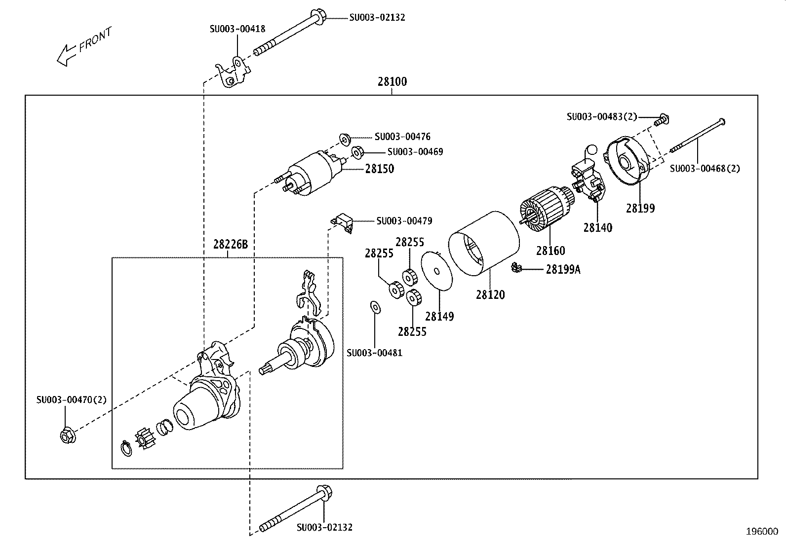 SU003-00463 HOLDER ASSY, STARTER BRUSH product image