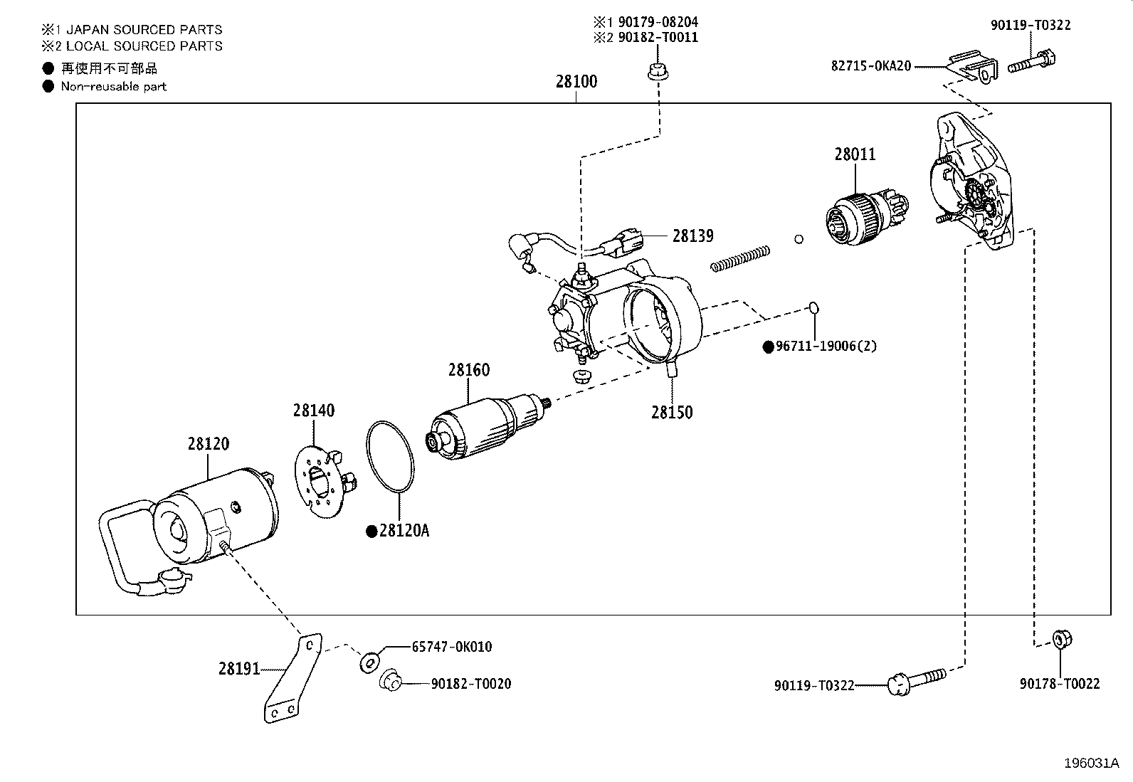 Toyota 28100-0L201 STARTER ASSY