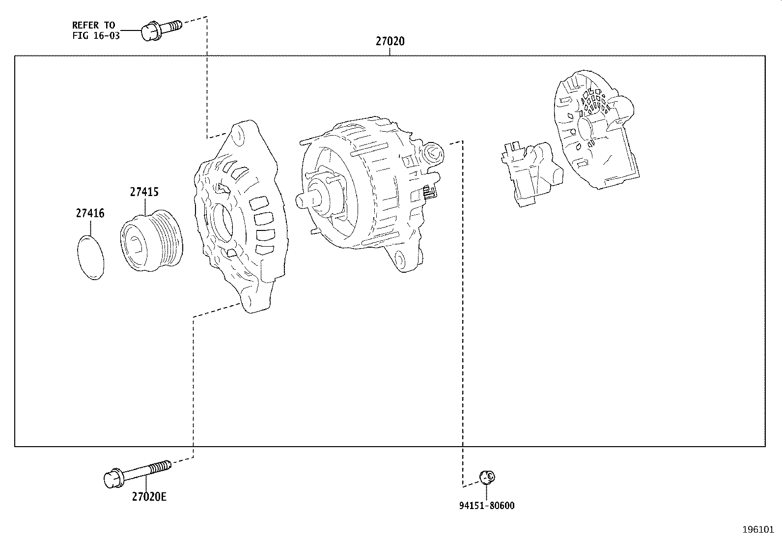 27060-0T520 ALTERNATOR ASSY product image