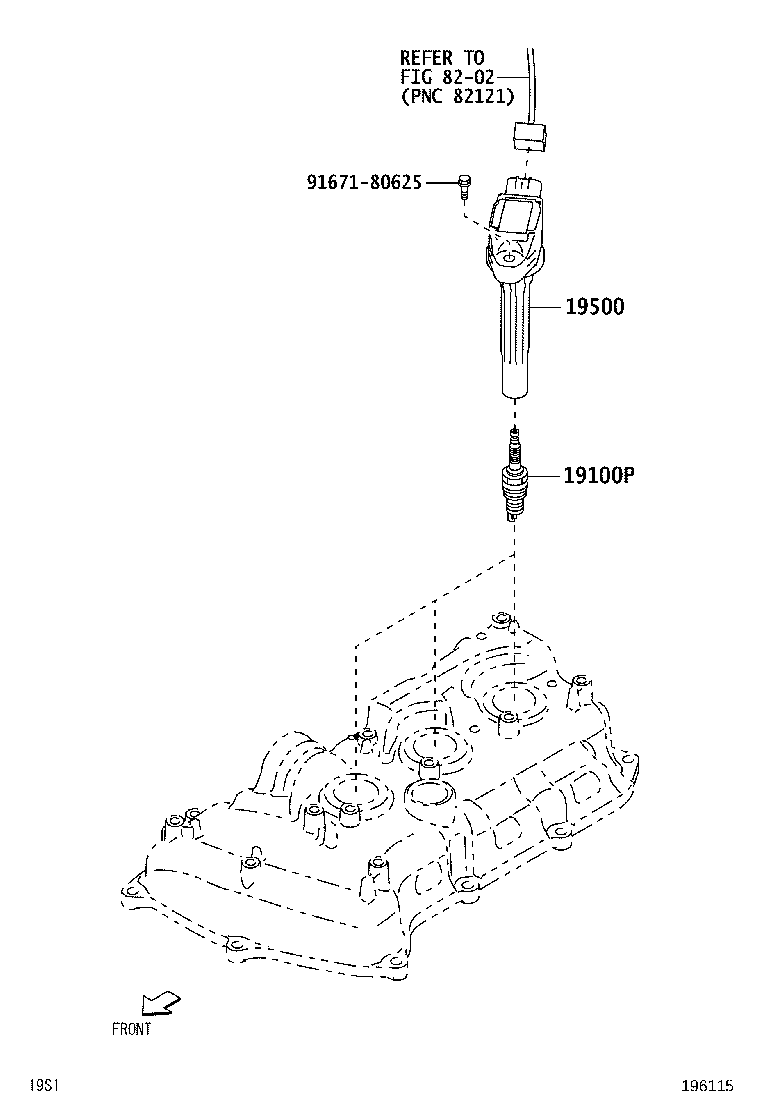 19500-B2070 COIL ASSY, IGNITION product image