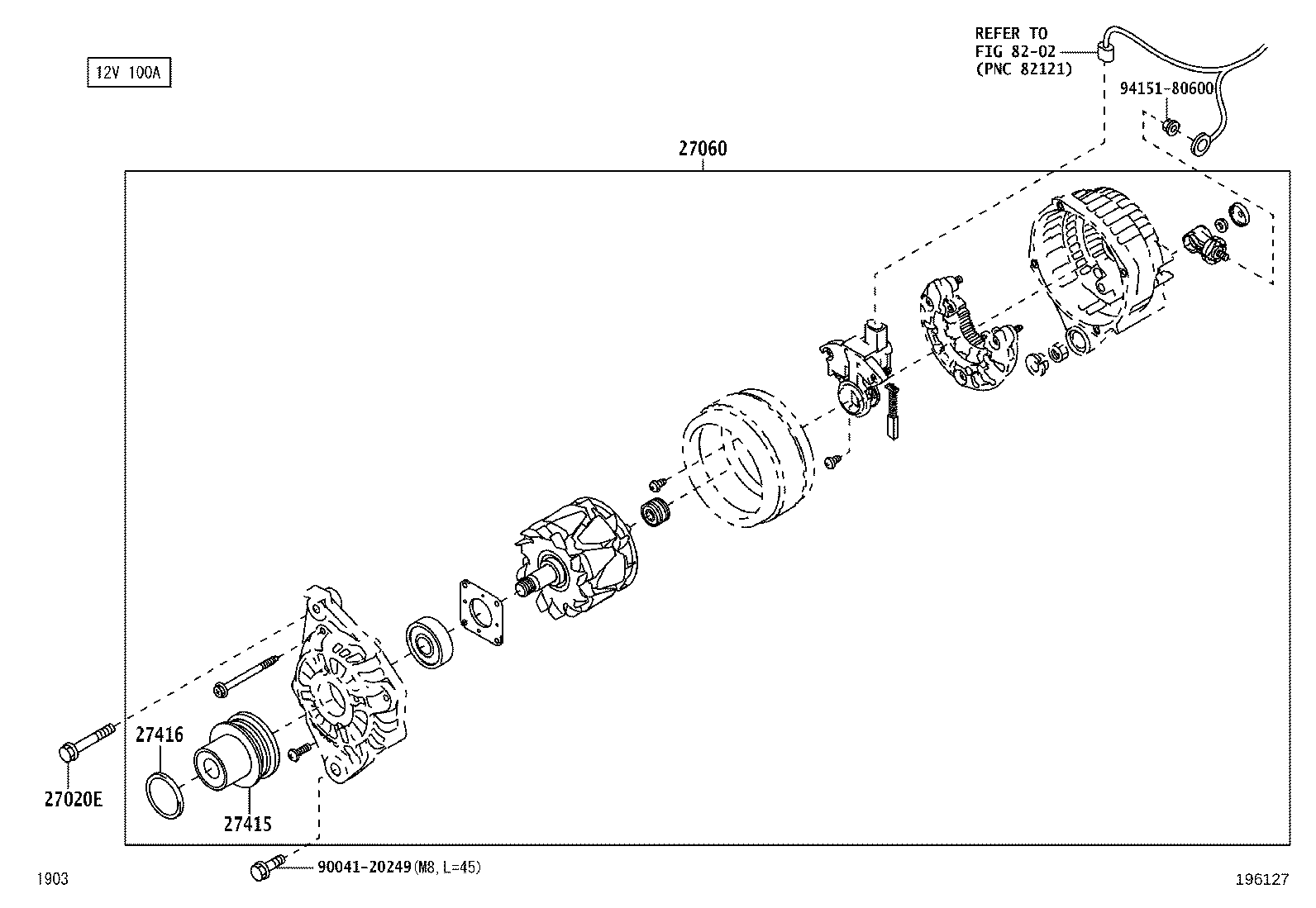 27060-BZ510 ALTERNATOR ASSY, W/REGULATOR product image