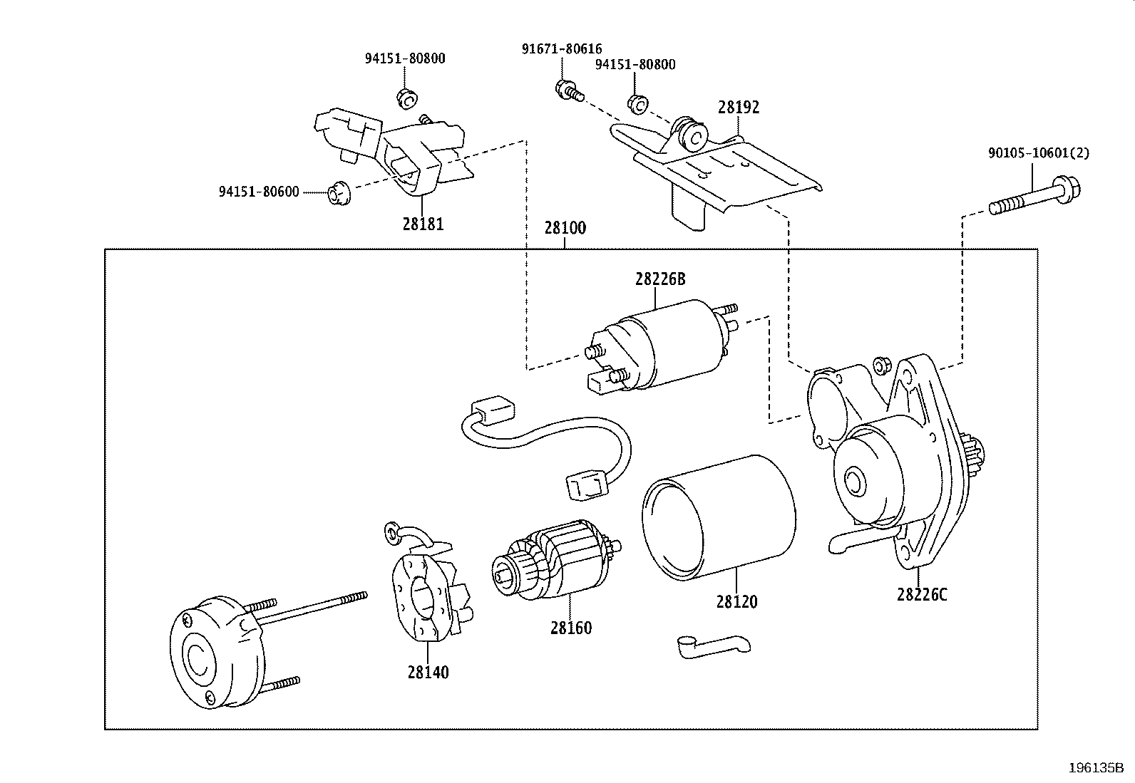 Toyota 28100-52031 STARTER ASSY