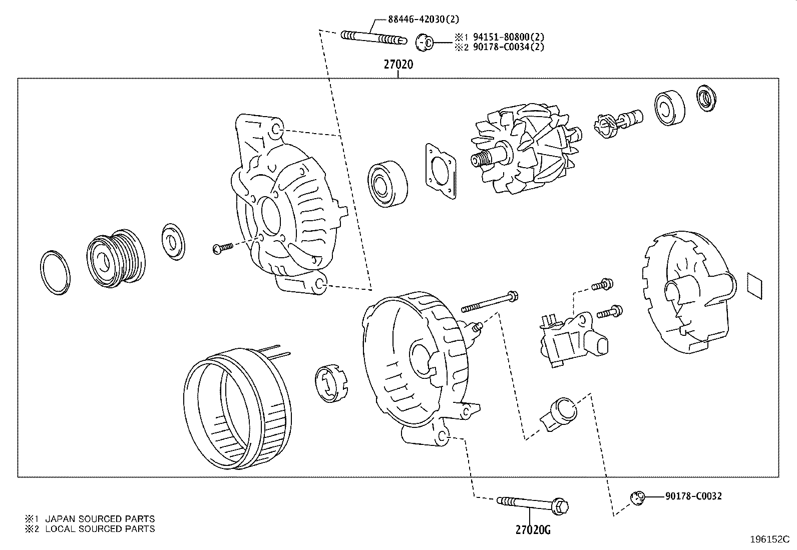 27060-F2250 ALTERNATOR ASSY product image