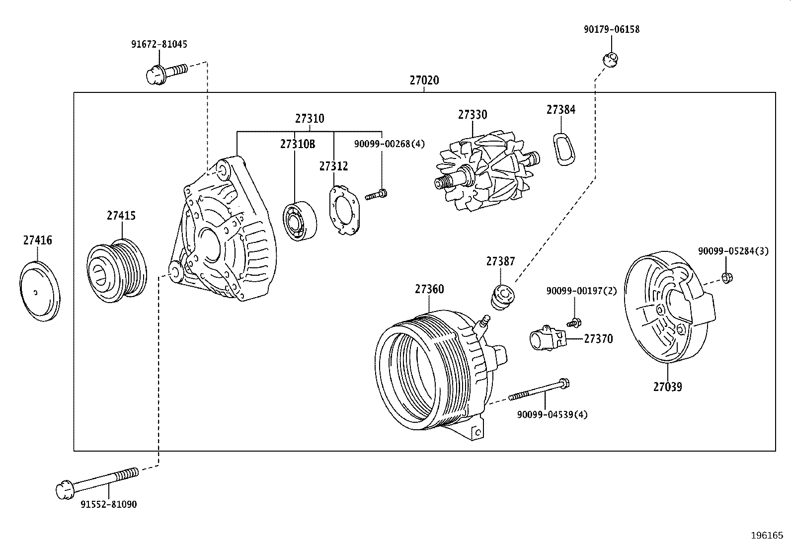 27060-78320 ALTERNATOR ASSY product image